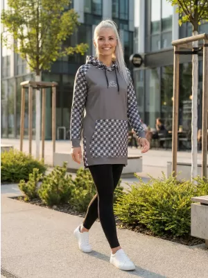 Ženski funkcionalni podaljšani pulover premium ALTISPORT VOJ/ALW048MI03 SIVA