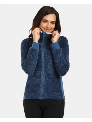 Ženski pulover s kapuco iz flisa KILPI NORKA-W WL0204KI TEMNO MODRA