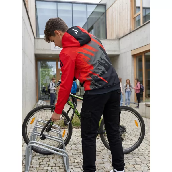  Otroški premium funkcionalni pulover ALTISPORT VOJ/ALK006MI01 ČRNA/RDEČA 