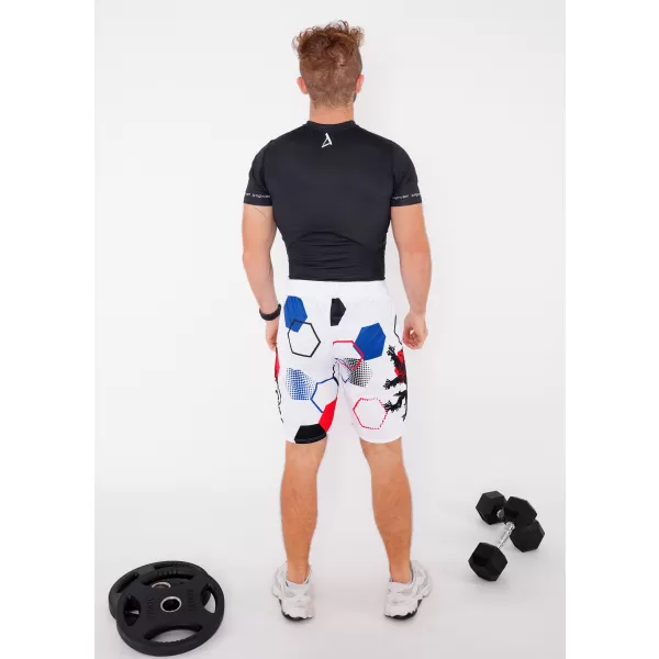  Moške premium funkcionalne kratke hlače brez žepov ALTISPORT VOJ/ALM036KRA02 HEKSA BELA 