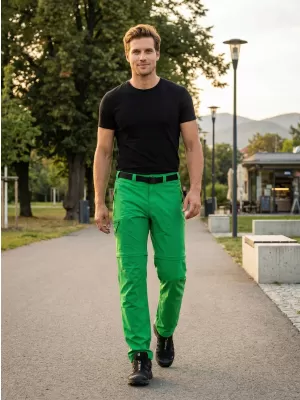 Moške hlače/kratke hlače ALTISPORT NoPrint NP/ALM2021NJ PRAPROT ZELENA