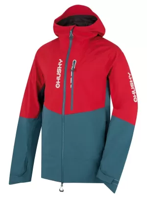Moška hardshell jakna HUSKY NICCO M RDEČA/TURKIZNA