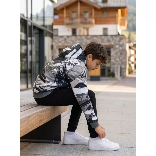  Otroški premium funkcionalni pulover ALTISPORT VOJ/ALK014MI01 ČRNA/SIVA 