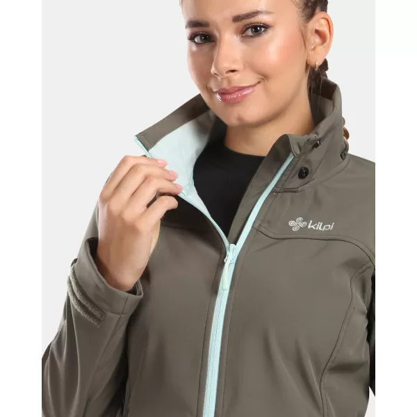  Ženska softshell jakna KILPI RAVIA-W WL0129KI TEMNO ZELENA 