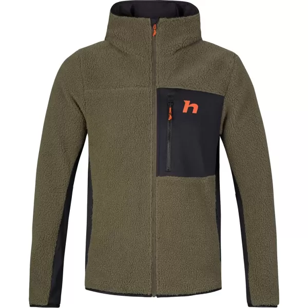  Moški pulover HANNAH KODIAK HOODY BRŠLJAN ZELENA/ANTRACIT 