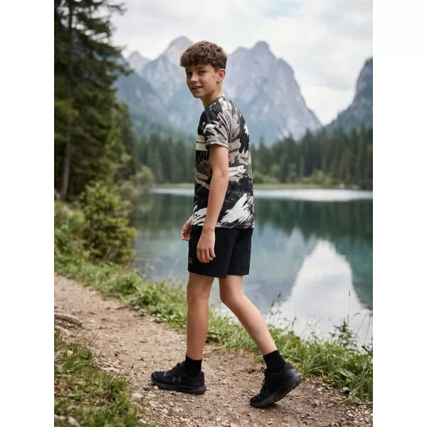  Otroška premium funkcionalna majica ALTISPORT VOJ/ALK014TR01 ČRNA/SIVA 