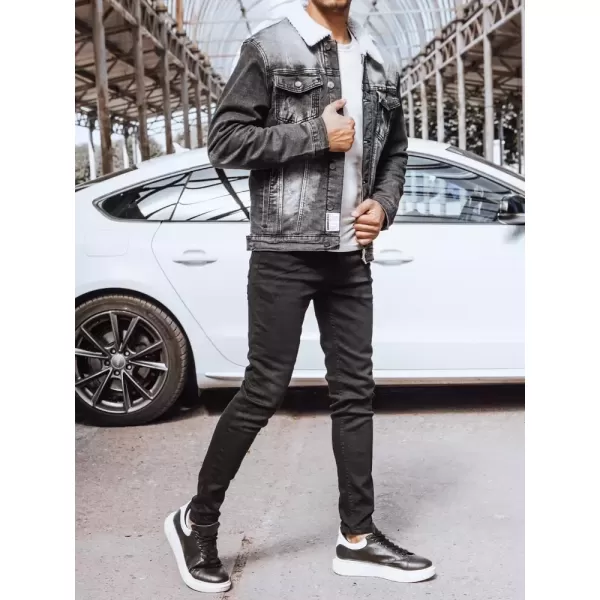  Moška jakna jeansa DSTREET tx4230 ČRN 