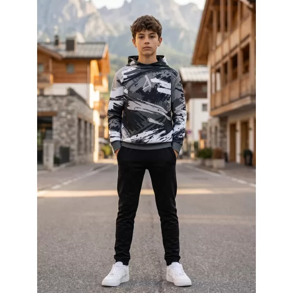  Otroški premium funkcionalni pulover ALTISPORT VOJ/ALK014MI01 ČRNA/SIVA 