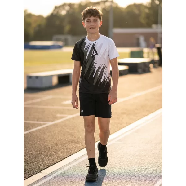  Otroška premium funkcionalna majica ALTISPORT VOJ/ALK006TR01 ČRNO-BELO 