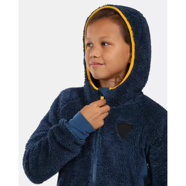  Pulover s kapuco iz flisa za fante KILPI NORKA-JB WJ0201KI TEMNO MODRA 
