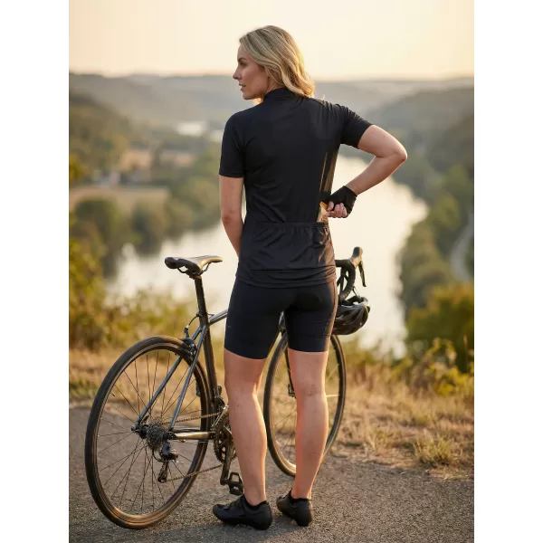  Ženski kolesarski dres ALTISPORT NoPrint NP/ALW115NJ ČRNA 