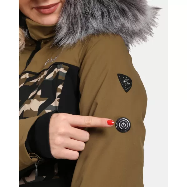  Ženska smučarska jakna KILPI CLAIR-W WL0107KI KAKI 
