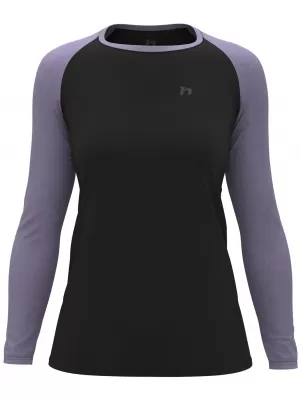 Ženska majica z dolgimi rokavi HANNAH LESLIE L/S ANTRACIT/GLICINIJA