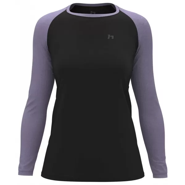 Ženska majica z dolgimi rokavi HANNAH LESLIE L/S ANTRACIT/GLICINIJA 