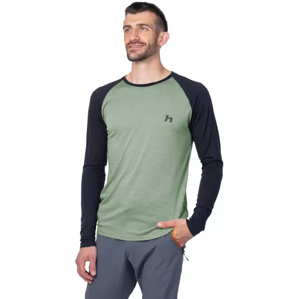  Moška majica z dolgimi rokavi HANNAH TAREGAN L/S ANTRACIT/ŠMARNICA 