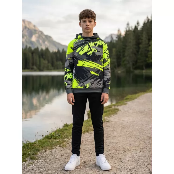  Otroški premium funkcionalni pulover ALTISPORT VOJ/ALK014MI01 ČRNA/ZELENA 