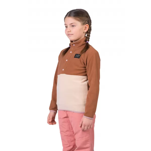  Otroški pulover HANNAH MINT JR ARGANOVO OLJE/RJAVI RIŽ 