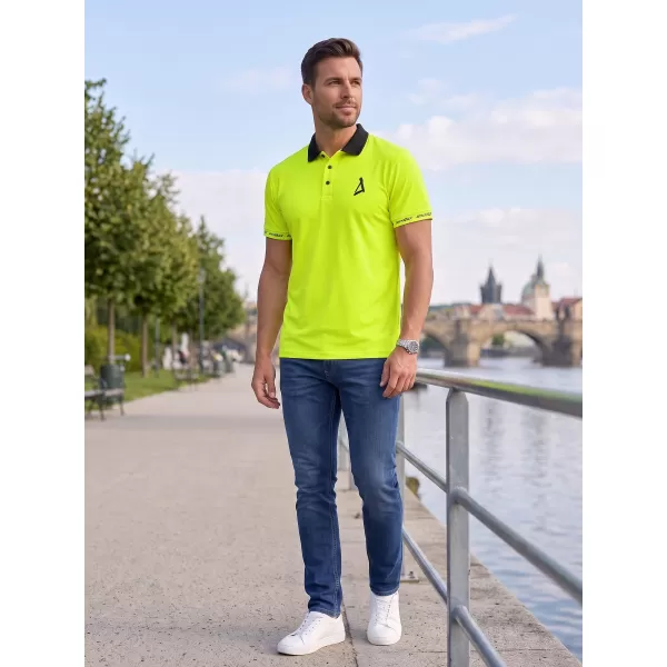  Moška funkcionalna majica z vrhunskim ovratnikom ALTISPORT VOJ/ALM000TR05 NEON RUMENA 