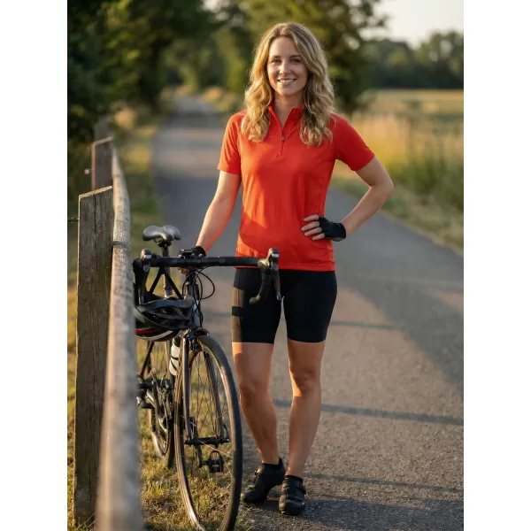  Ženski kolesarski dres ALTISPORT NoPrint NP/ALW115NJ SVETLO ORANŽNA 