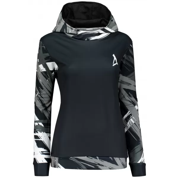  Ženski vrhunski funkcionalni pulover ALTISPORT VOJ/ALW039MI01 ČRNO/BELO 