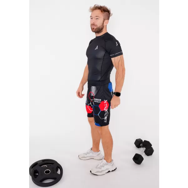  Moške premium funkcionalne kratke hlače brez žepov ALTISPORT VOJ/ALM036KRA02 HEKSA ČRNA 