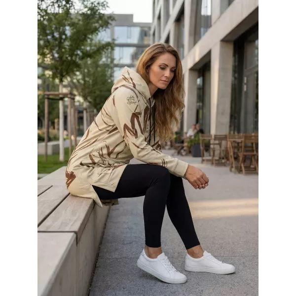  Ženski funkcionalni podaljšani pulover premium ALTISPORT VOJ/ALW049MI03 RJAVA 