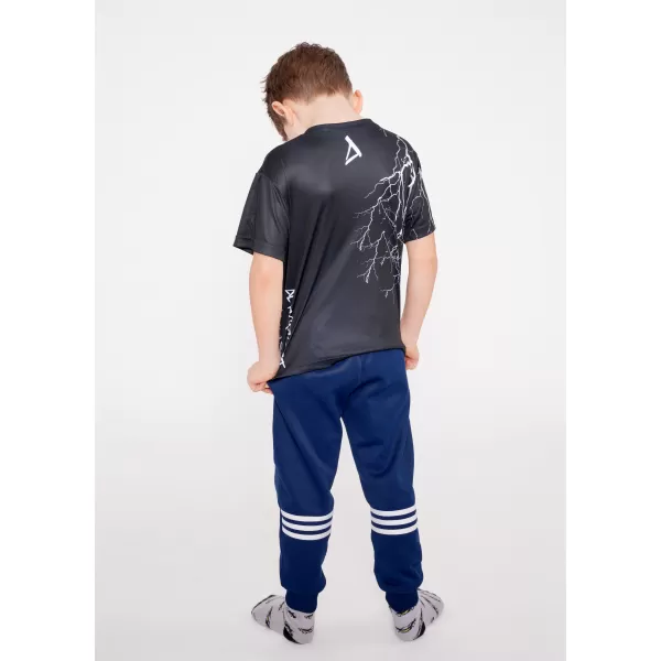  Otroška premium funkcionalna majica ALTISPORT VOJ/ALK004TR01 ČRNO-BELO 
