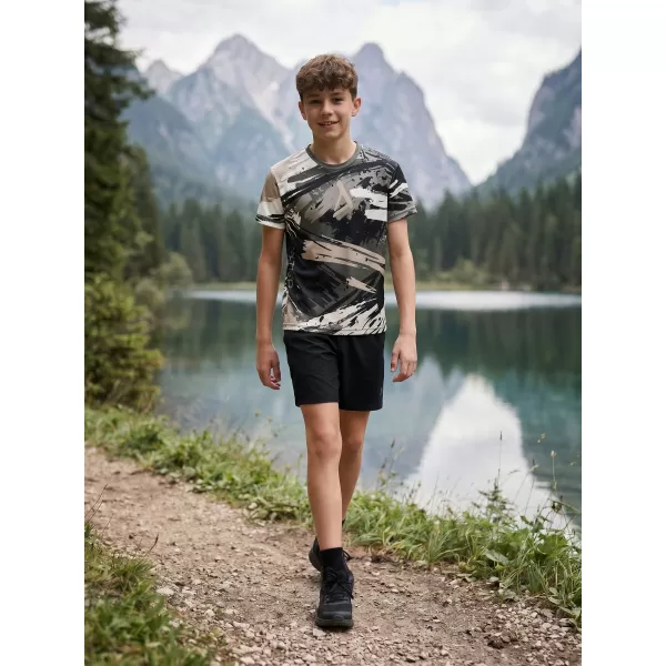  Otroška premium funkcionalna majica ALTISPORT VOJ/ALK014TR01 ČRNA/SIVA 