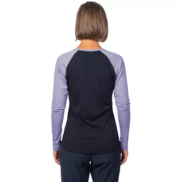  Ženska majica z dolgimi rokavi HANNAH LESLIE L/S ANTRACIT/GLICINIJA 