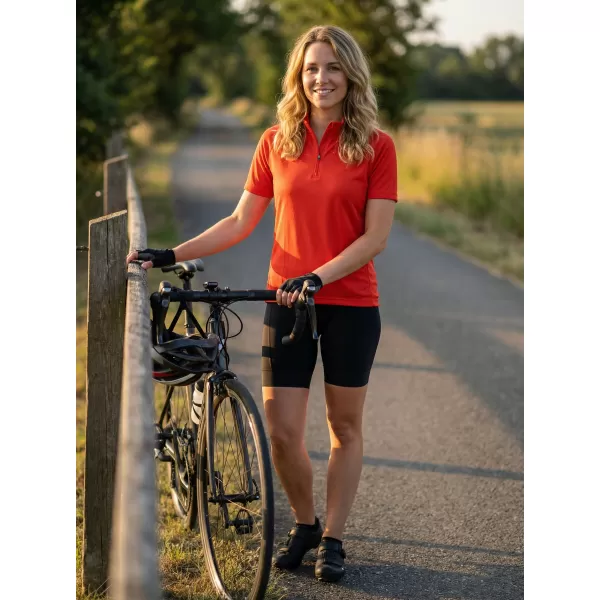  Ženski kolesarski dres ALTISPORT NoPrint NP/ALW115NJ SVETLO ORANŽNA 