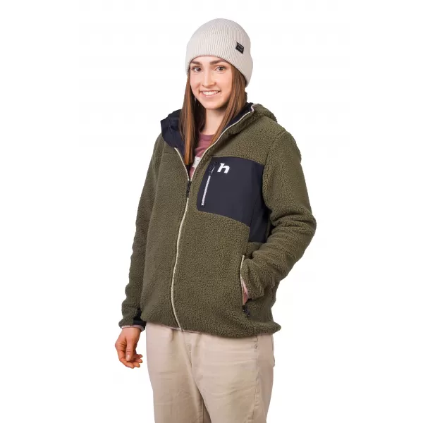  Ženski pulover HANNAH KOALA HOODY BRŠLJAN ZELENA/ANTRACIT 