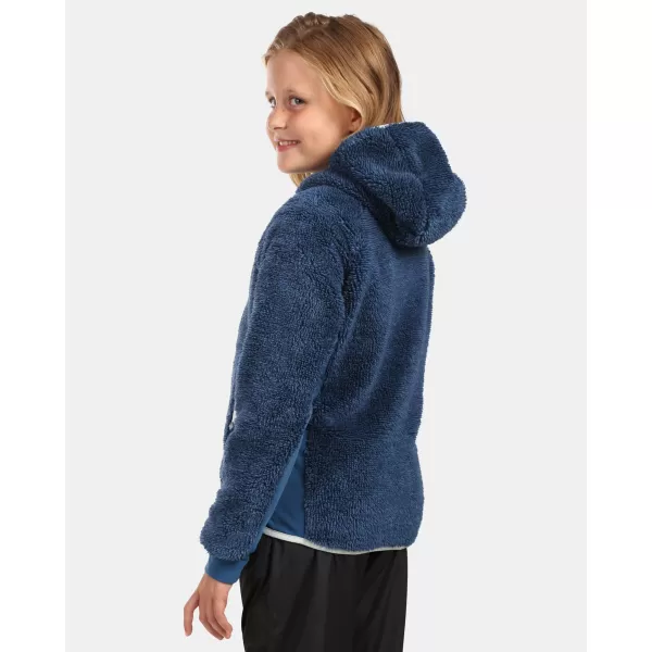  Pulover s kapuco iz flisa za deklice KILPI NORKA-JG WJ0211KI TEMNO MODRA 