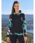 Ženski premium funkcionalni pulover ALTISPORT VOJ/ALW039MI01 ČRNA/TURKIZNA