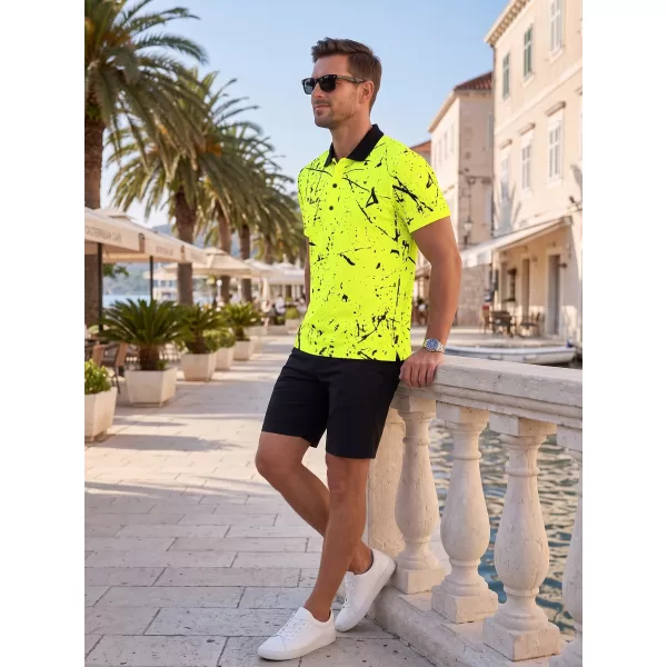  Moška funkcionalna majica z vrhunskim ovratnikom ALTISPORT VOJ/ALM034TR05 NEON RUMENA 