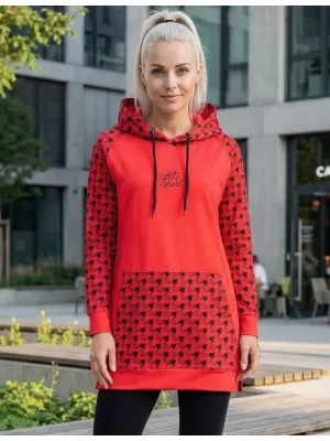 Ženski funkcionalni podaljšani pulover premium ALTISPORT VOJ/ALW048MI03 RDEČA