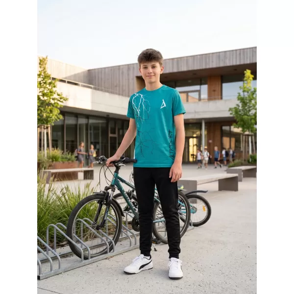  Otroška premium funkcionalna majica ALTISPORT VOJ/ALK004TR01 KEROZIN/BELA 