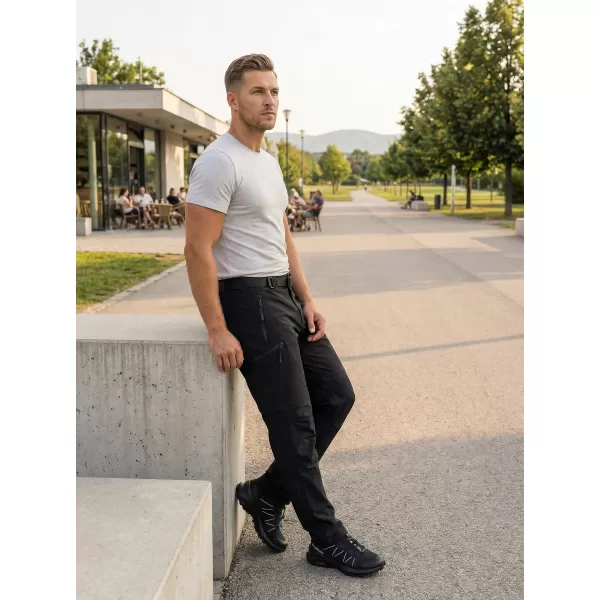  Moške hlače/kratke hlače ALTISPORT NoPrint NP/ALM2021NJ ČRNA 
