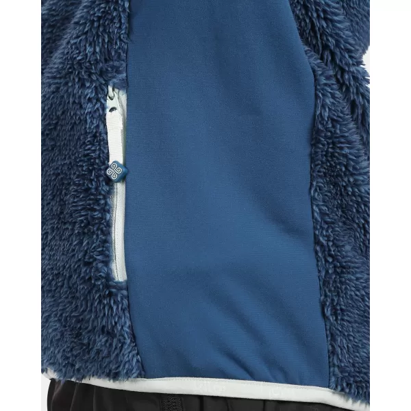  Pulover s kapuco iz flisa za deklice KILPI NORKA-JG WJ0211KI TEMNO MODRA 