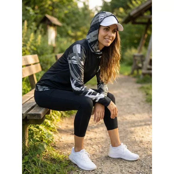  Ženski vrhunski funkcionalni pulover ALTISPORT VOJ/ALW039MI01 ČRNO/BELO 