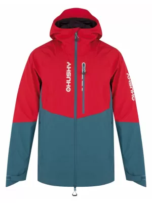 Moška hardshell jakna HUSKY NICCO M RDEČA/TURKIZNA