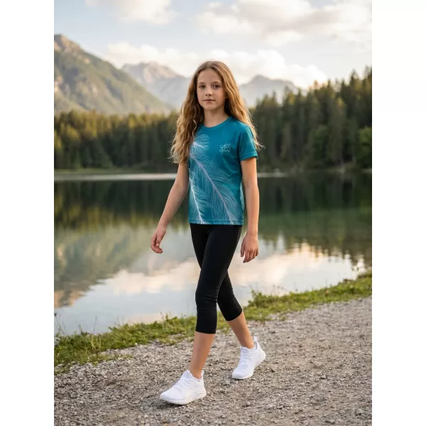  Otroška premium funkcionalna majica ALTISPORT VOJ/ALK001TR01 SMARAGDNO/SIVA 