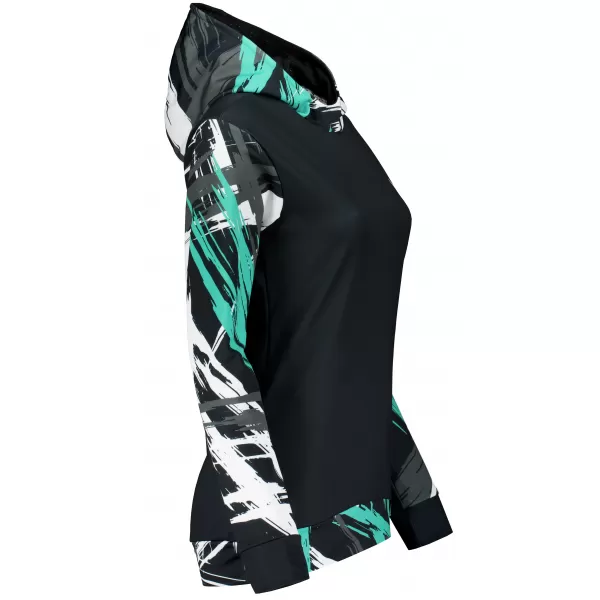  Ženski premium funkcionalni pulover ALTISPORT VOJ/ALW039MI01 ČRNA/TURKIZNA 