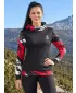 Ženski vrhunski funkcionalni pulover ALTISPORT VOJ/ALW039MI01 ČRNA/RDEČA