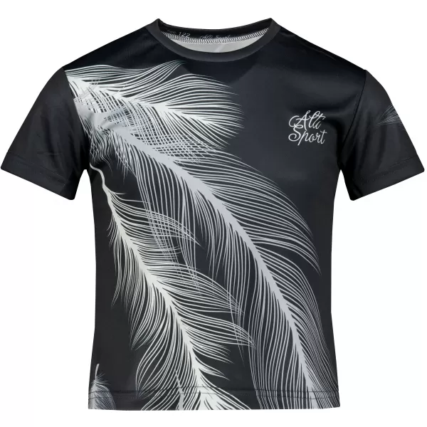  Otroška premium funkcionalna majica ALTISPORT VOJ/ALK001TR01 ČRNA/SIVA 