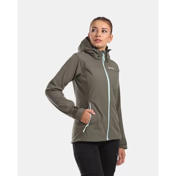  Ženska softshell jakna KILPI RAVIA-W WL0129KI TEMNO ZELENA 