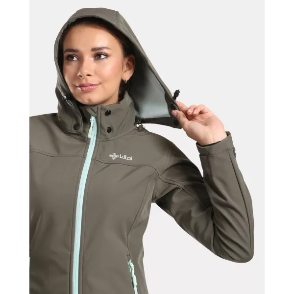  Ženska softshell jakna KILPI RAVIA-W WL0129KI TEMNO ZELENA 