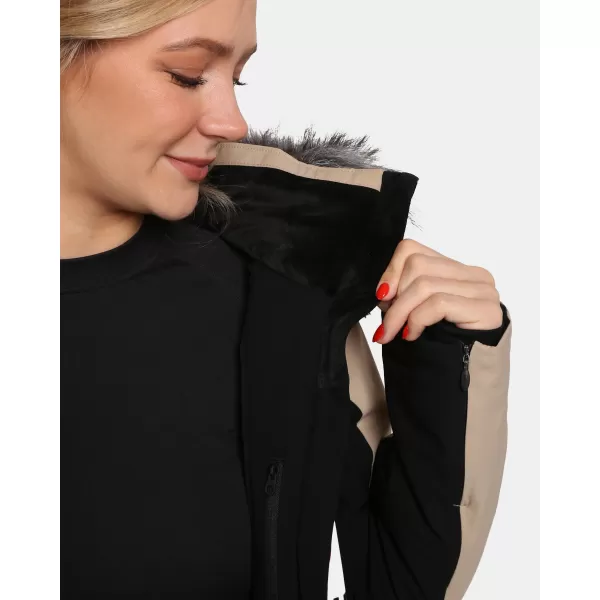  Ženska smučarska jakna KILPI CLAIR-W WL0107KI BEŽ 