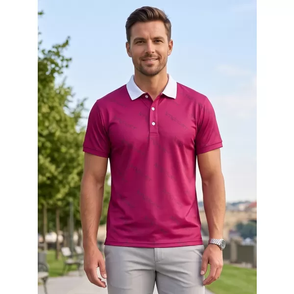  Moška funkcionalna majica z vrhunskim ovratnikom ALTISPORT VOJ/ALM050TR05 BORDO 