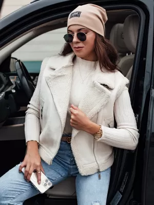 Telovnik DSTREET WOOLZIP TY4743 BELA