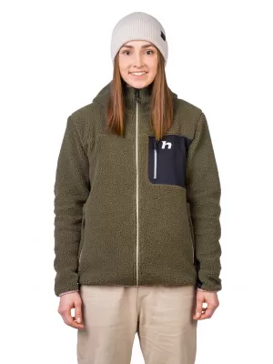 Ženski pulover HANNAH KOALA HOODY BRŠLJAN ZELENA/ANTRACIT